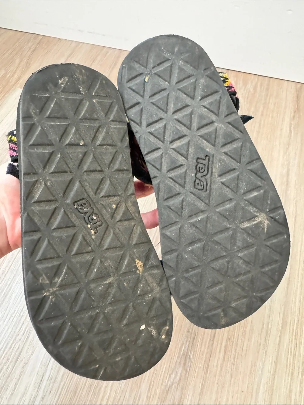 Teva Original Universal Kids Sandals Size 13 Colorful Geometric Strappy Shoes